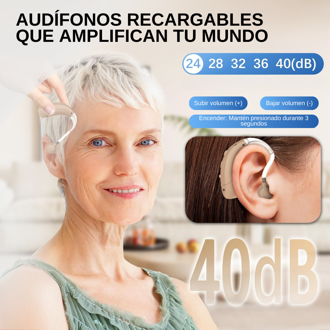 Amplificador de sonido para mayores.