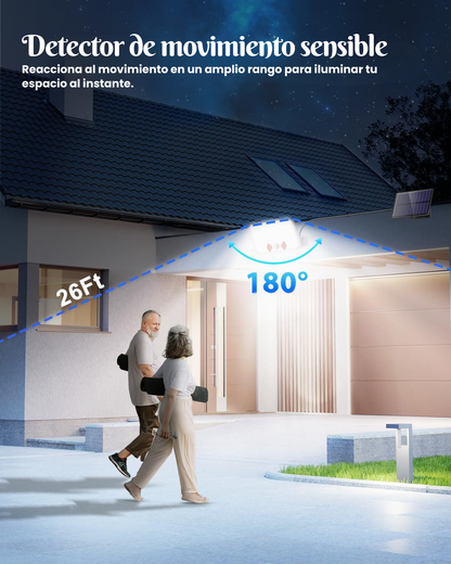 Luz solar LED con mando y sensor de movimiento