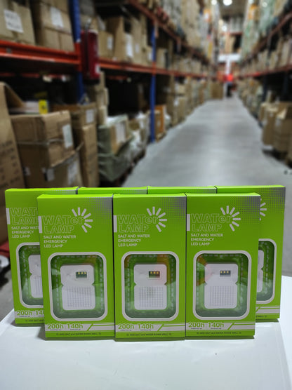 Lámpara LED portátil de agua salada