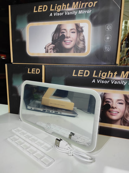 Espejo de tocador LED para coche con 3 modos